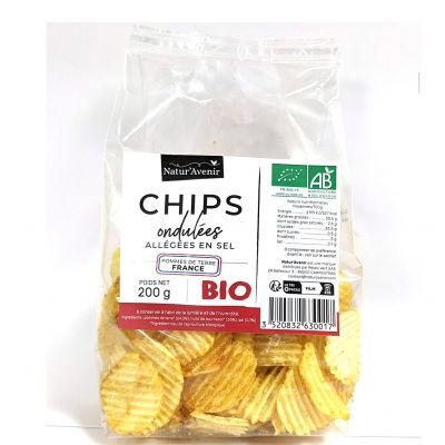 Chips Ondulees Allegees En Sel 200 G